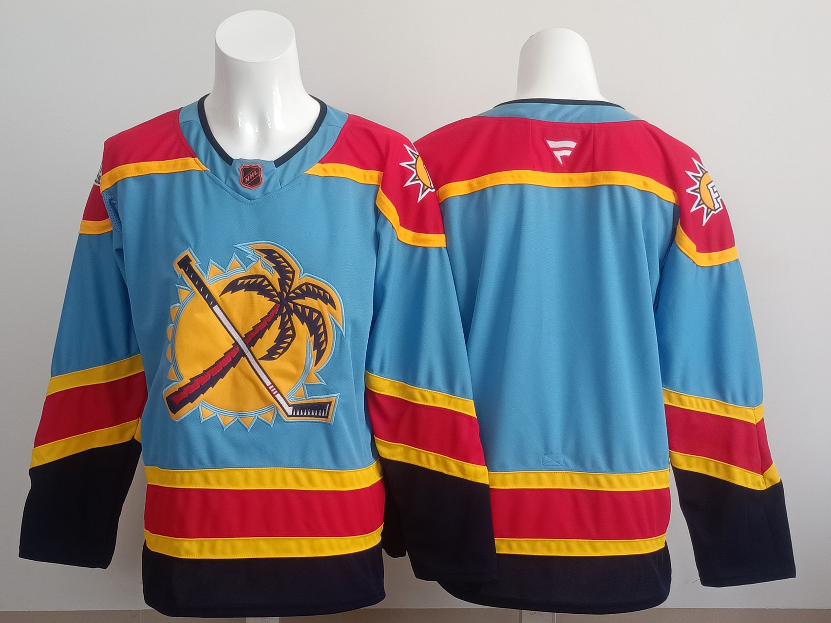 Men 2025 Florida Panthers Blank Light Blue NHL Jersey style 01->florida panthers->NHL Jersey
